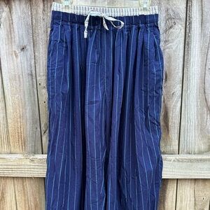 Anthropologie cotton wide leg pajama pants